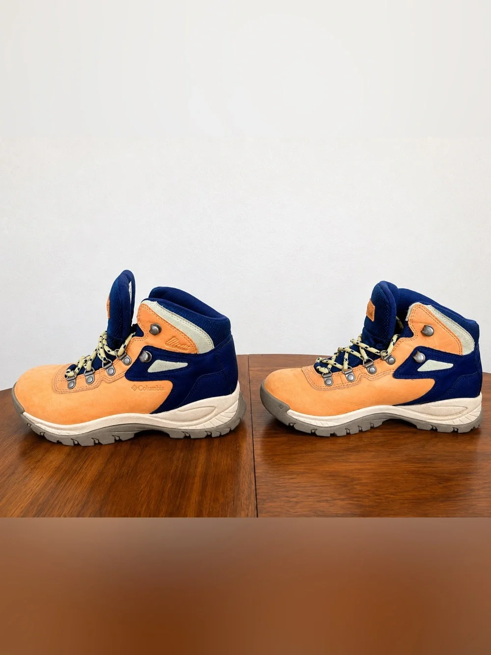 Columbia Women’s Orange and Navy Lace-Up Hiking Boots